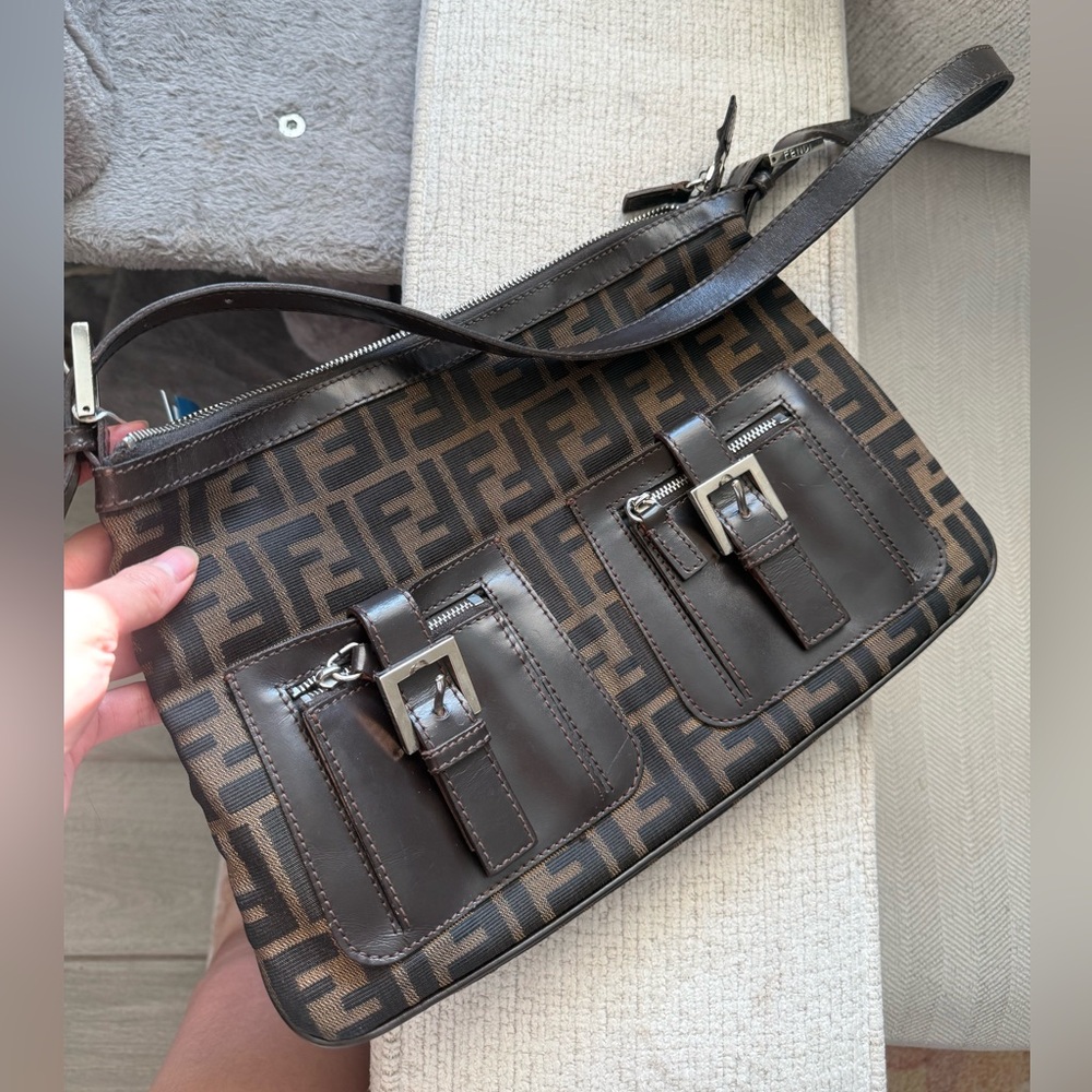 *Sold* Fendi zucca shoulder bag w certificate